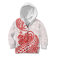 Polynesian Kid Hoodie Tribal Tattoo Red Screen Color LT9 - Polynesian Pride