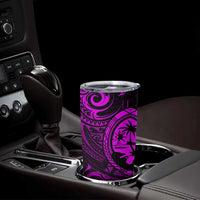 Polynesian Guam Coat of Arms Tumbler Cup Polynesian Tribal Tattoo Purple Version