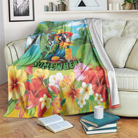 Always 5 O'clock Blanket Hawaiian Tropical Parrot - Polynesian Pride