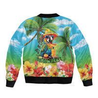 Always 5 O'clock Bomber Jacket Hawaiian Tropical Parrot - Polynesian Pride