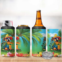 Always 5 O'clock 4 in 1 Can Cooler Tumbler Hawaiian Tropical Parrot - Polynesian Pride
