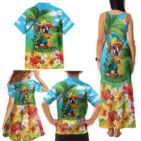 Always 5 O'clock Family Matching Tank Maxi Dress and Hawaiian Shirt Hawaiian Tropical Parrot - Polynesian Pride