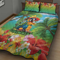 Always 5 O'clock Quilt Bed Set Hawaiian Tropical Parrot - Polynesian Pride