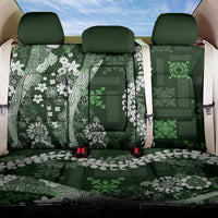 Hawaii Puakenikeni and Maile Lei Back Car Seat Cover Green Japanese Wave Style - Polynesian Pride
