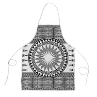 All White Tonga Malo e lelei Apron Vintage Ngatu Tribal Pattern - Polynesian Pride