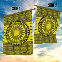 All Yellow Tonga Malo e lelei Garden Flag Vintage Ngatu Tribal Pattern - Polynesian Pride
