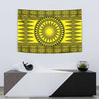 All Yellow Tonga Malo e lelei Tapestry Vintage Ngatu Tribal Pattern LT9 - Polynesian Pride