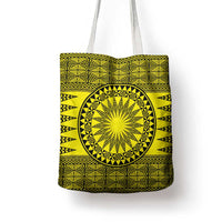 All Yellow Tonga Malo e lelei Tote Bag Vintage Ngatu Tribal Pattern - Polynesian Pride