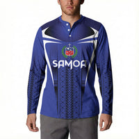 2026 Rugby Nations Series Custom Manu Samoa Button Sweatshirt LT9 - Polynesian Pride