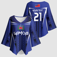 2026 Rugby Nations Series Custom Manu Samoa Kimono Sleeve Blouse LT9 - Polynesian Pride