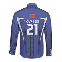 2026 Rugby Nations Series Custom Manu Samoa Long Sleeve Button Shirt LT9 - Polynesian Pride