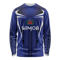 2026 Rugby Nations Series Custom Manu Samoa Long Sleeve Shirt LT9 Unisex Blue - Polynesian Pride
