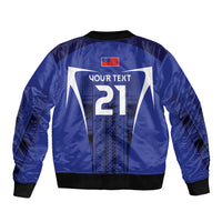 2026 Rugby Nations Series Custom Manu Samoa Sleeve Zip Bomber Jacket LT9 - Polynesian Pride