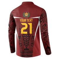 2026 Rugby Nations Series Custom Tonga Ikale Tahi Button Sweatshirt LT9 - Polynesian Pride