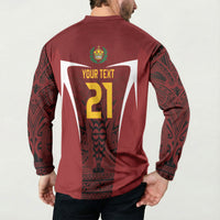 2026 Rugby Nations Series Custom Tonga Ikale Tahi Button Sweatshirt LT9 - Polynesian Pride