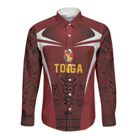 2026 Rugby Nations Series Custom Tonga Ikale Tahi Long Sleeve Button Shirt LT9 Unisex Red - Polynesian Pride