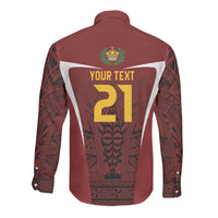 2026 Rugby Nations Series Custom Tonga Ikale Tahi Long Sleeve Button Shirt LT9 - Polynesian Pride