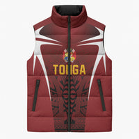 2026 Rugby Nations Series Custom Tonga Ikale Tahi Sleeveless Puffer Jacket LT9 Unisex Red - Polynesian Pride