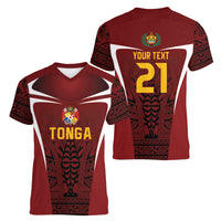 2026 Rugby Nations Series Custom Tonga Ikale Tahi Women V-Neck T-Shirt LT9 - Polynesian Pride