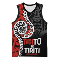 Honour The Treaty New Zealand Basketball Jersey Toitu Te Tiriti Ake Ake Ake - Polynesian Pride