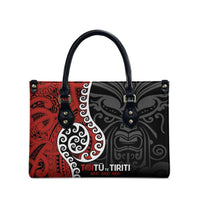Honour The Treaty New Zealand Leather Bag Toitu Te Tiriti Ake Ake Ake - Polynesian Pride