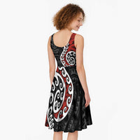 Honour The Treaty New Zealand Midi Dress Toitu Te Tiriti Ake Ake Ake - Polynesian Pride