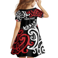 Honour The Treaty New Zealand Personalised Family Matching Mermaid Dress and Hawaiian Shirt Toitu Te Tiriti Half Fern with Haka dance