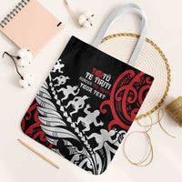Honour The Treaty New Zealand Personalised Tote Bag Toitu Te Tiriti Half Fern Haka Dance - Polynesian Pride