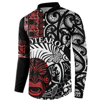 Honour The Treaty New Zealand Personalised Button Sweatshirt Toitu Te Tiriti Indigenous Maori Face