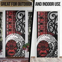 Honour The Treaty New Zealand Personalised Door Cover Toitu Te Tiriti Indigenous Maori Face - Polynesian Pride