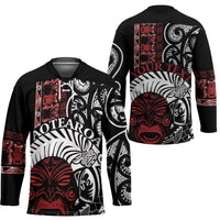 Honour The Treaty New Zealand Personalised Hockey Jersey Toitu Te Tiriti Indigenous Maori Face - Polynesian Pride
