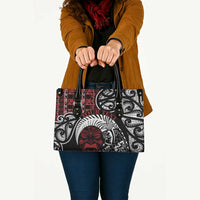 Honour The Treaty New Zealand Personalised Leather Bag Toitu Te Tiriti Indigenous Maori Face - Polynesian Pride