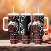 Honour The Treaty New Zealand Personalised Tumbler With Handle Toitu Te Tiriti Indigenous Maori Face