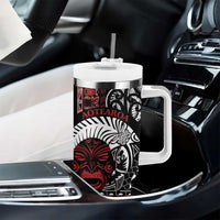 Honour The Treaty New Zealand Personalised Tumbler With Handle Toitu Te Tiriti Indigenous Maori Face