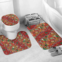 Mele Kalikimaka Pakalana Pikake Lei Bathroom Set Hawaiian Rodeo Paniolo Omaomao Palaka - Polynesian Pride