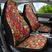 Mele Kalikimaka Pakalana Pikake Lei Car Seat Cover Hawaiian Rodeo Paniolo Omaomao Palaka - Polynesian Pride