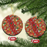 Mele Kalikimaka Pakalana Pikake Lei Ceramic Ornament Hawaiian Rodeo Paniolo Omaomao Palaka - Polynesian Pride