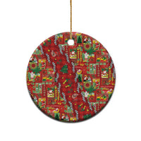 Mele Kalikimaka Pakalana Pikake Lei Ceramic Ornament Hawaiian Rodeo Paniolo Omaomao Palaka - Polynesian Pride