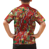Mele Kalikimaka Pakalana Pikake Lei Kid Hawaiian Shirt Hawaiian Rodeo Paniolo Omaomao Palaka - Polynesian Pride