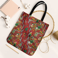 Mele Kalikimaka Pakalana Pikake Lei Tote Bag Hawaiian Rodeo Paniolo Omaomao Palaka - Polynesian Pride