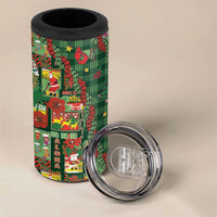 Mele Kalikimaka Pakalana Pikake Lei 4 in 1 Can Cooler Tumbler Hawaiian Rodeo Paniolo Ulaula Palaka - Polynesian Pride