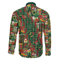 Mele Kalikimaka Pakalana Pikake Lei Family Matching Long Sleeve Bodycon Dress and Hawaiian Shirt Hawaiian Rodeo Paniolo Ulaula Palaka - Polynesian Pride