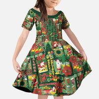 Mele Kalikimaka Pakalana Pikake Lei Family Matching Off The Shoulder Long Sleeve Dress and Hawaiian Shirt Hawaiian Rodeo Paniolo Ulaula Palaka - Polynesian Pride