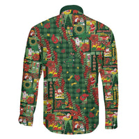 Mele Kalikimaka Pakalana Pikake Lei Family Matching Off Shoulder Maxi Dress and Hawaiian Shirt Hawaiian Rodeo Paniolo Ulaula Palaka - Polynesian Pride