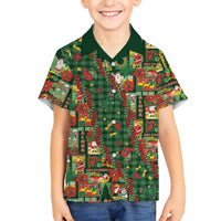 Mele Kalikimaka Pakalana Pikake Lei Family Matching Off Shoulder Maxi Dress and Hawaiian Shirt Hawaiian Rodeo Paniolo Ulaula Palaka - Polynesian Pride