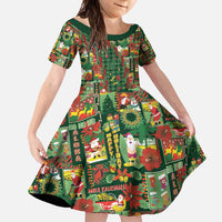 Mele Kalikimaka Pakalana Pikake Lei Family Matching Short Sleeve Bodycon Dress and Hawaiian Shirt Hawaiian Rodeo Paniolo Ulaula Palaka - Polynesian Pride