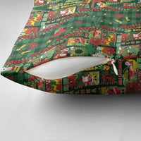 Mele Kalikimaka Pakalana Pikake Lei Pillow Cover Hawaiian Rodeo Paniolo Ulaula Palaka - Polynesian Pride