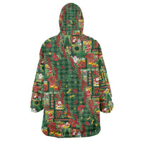 Mele Kalikimaka Pakalana Pikake Lei Wearable Blanket Hoodie Hawaiian Rodeo Paniolo Ulaula Palaka - Polynesian Pride