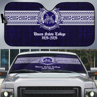 Tonga Queen Salote College 100 years Auto Sun Shade QSC 1926-2026 Tongan Pattern