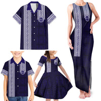 Tonga Queen Salote College 100 years Family Matching Tank Maxi Dress and Hawaiian Shirt QSC 1926-2026 Tongan Pattern
